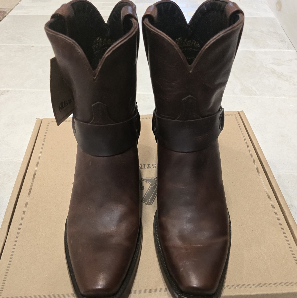 Allens Men's Brown Leather Boots Size 10.5